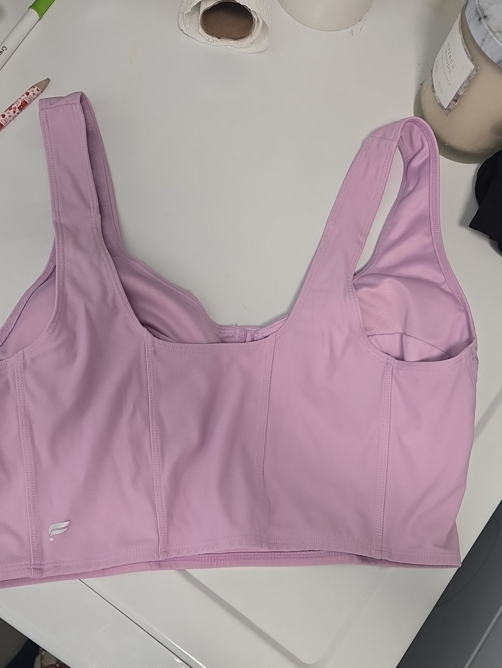 Fabletics Women's Lilac Supportive Sports Bra - Comfortable Everyday Wear